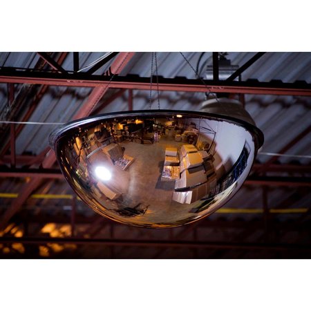 GLOBAL INDUSTRIAL Full Dome Acrylic Mirror, Indoor, 18 Dia., 360&#176; Viewing Angle 670538